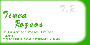 timea rozsos business card